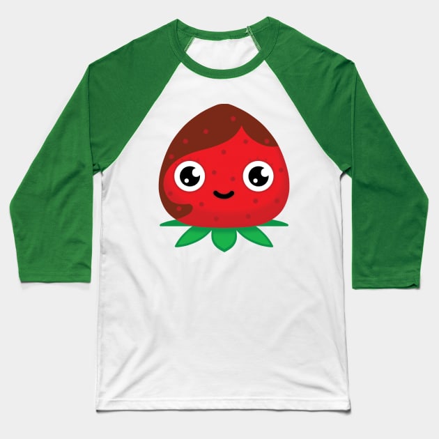 Strawberry-1 Baseball T-Shirt by Komigato